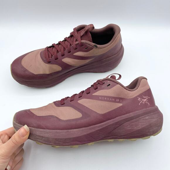 Arc’teryx Norvan LD 3 Shoe Dark Rose Dust Light Fallow Pink Purple Hiking 8.5 - Picture 7 of 16